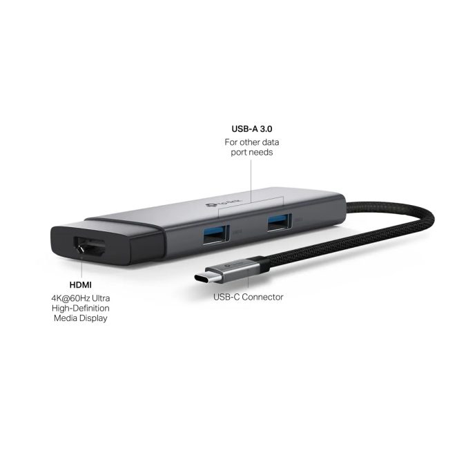 Концентратор USB, TP-Link, UH5020C, 5-портовый концентратор USB Type-C