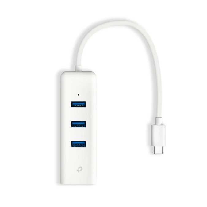 Концентратор USB, TP-Link, UE330C, 3 порта USB 3.0, Type-C, Гигабитный порт Ethernet