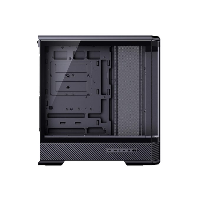 Компьютерный корпус, Jonsbo, D400 Black, Mid-Tower, ATX/M-ATX/m-ITX, Type-C*1/USB3.0*2, Audio+Mic, Высота процессорного кулера до 169 мм, Длина VGA до 450 мм, 1*2.5"/1*3,5", Сталь, Пластик, Закаленное стекло, 488*239*514, Без Б/П, Черный