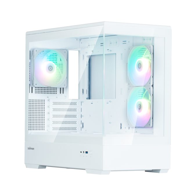 Компьютерный корпус, Zalman, P30 White V2, P30 White V2, Micro-ATX, 2*3.5"/1*2.5", Высота кулера до 173 мм, Длина VGA до 420 мм, 452х235х429 мм, Без Б/П, Белый