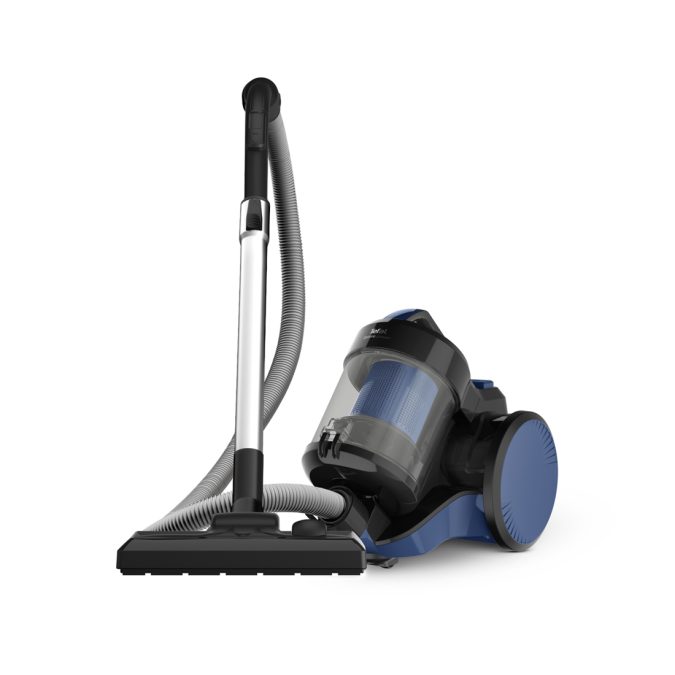 Пылесос, Tefal, Cyclonic Power TW1931RH, Сухая уборка, Объем контейнера 1.3л, Уровень шума 84 дБ, 3 насадки, Мощность 1200 Вт, Длина шнура 3.5м, Синий/Черный