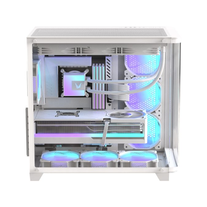 Компьютерный корпус, Formula V, Crystal U2 Floe White, ATX/micro ATX/mini-ITX, USB Type C/3.0/2.0, HD-Audio, Кулер 4*120мм Floe ARPW, Высота процессорного кулера до 160мм, Длина VGA до 410мм, 2*3.5"/2*2.5", Толщина 0,5мм, 450x280x435мм, Без Б/П, Белый