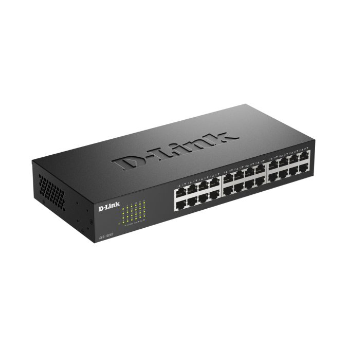 Коммутатор, D-Link, DES-1024D/H2A, Неуправляемый, 24 порта 10/100M RJ45, Корпус металл, 1U