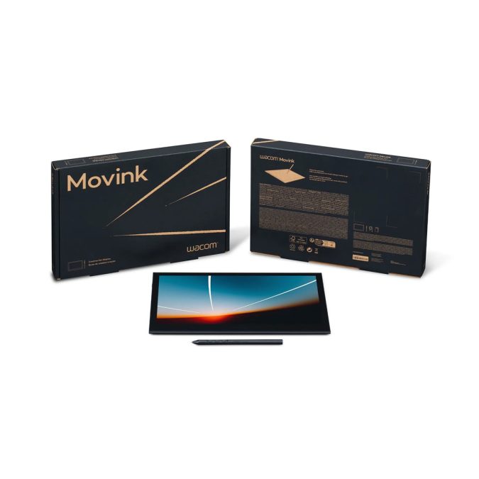 Графический планшет, Wacom, Movink 13 pen touch One (DTH135K0B), Разрешение 1920 x 1080, Чувствительность к нажатию 8192, Интерфейс USB-С, Размер 319,5 x 205,2 x 4~6,6 мм, Чёрный