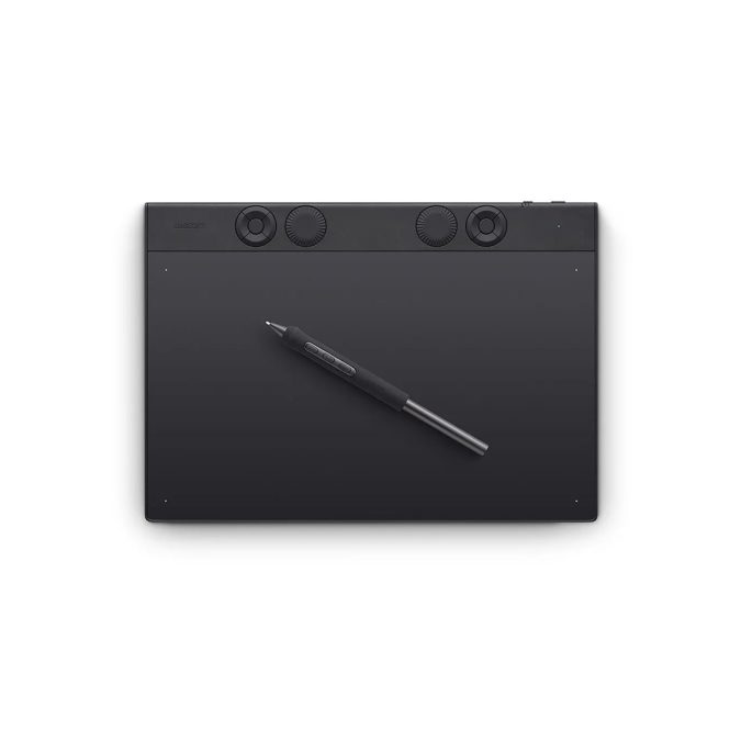 Графический планшет, Wacom, Intuos Pro pen tablet small (PTK470K0B), Разрешение 5080 lpi, Чувствительность к нажатию 8192, 6 программируемых клавиш, Размер 215 x 163 x 4-7 мм, Чёрный