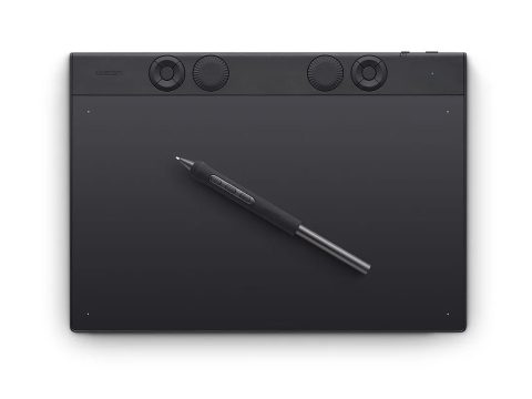 Графический планшет, Wacom, Intuos Pro pen tablet large (PTK870K0B), Разрешение 5080 lpi, Чувствительность к нажатию 8192, 6 программируемых клавиш, Размер 377 x 253 x 4-7 мм, Чёрный