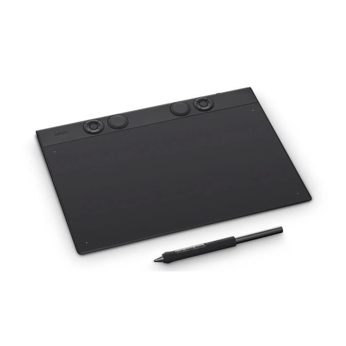 Графический планшет, Wacom, Intuos Pro pen tablet large (PTK870K0B), Разрешение 5080 lpi, Чувствительность к нажатию 8192, 6 программируемых клавиш, Размер 377 x 253 x 4-7 мм, Чёрный