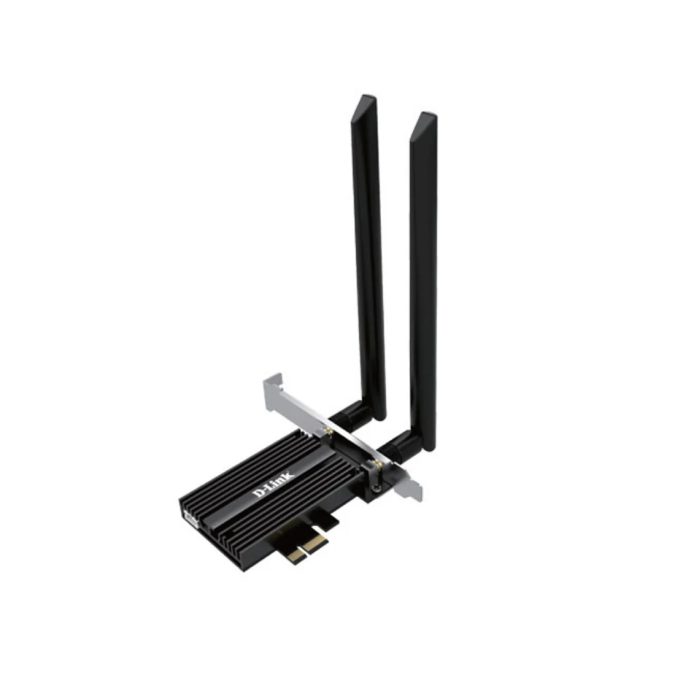 Беспроводной двухдиапазонный PCI Express адаптер, D-Link, DWA-X562/E, AX1800, IEEE 802.11a/b/g/n/ac/ax, Bluetooth 5.2, Поддержка MU-MIMO, Две съемные антенны с коэффициентом усиления 5 dBi
