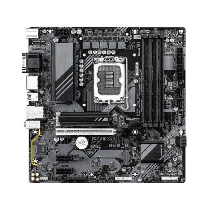 Материнская плата, Gigabyte, B760M DS3H GEN5 (4719331872793), LGA1700, iB760, 4xDDR5 4400/4800/5200/5600, 4xSATA3, 2xM.2 (PCI-E 4.0x4/x2), Raid, 1xD-Sub, 2хDP, 1xHDMI, 3xPCI-Ex16, mATX