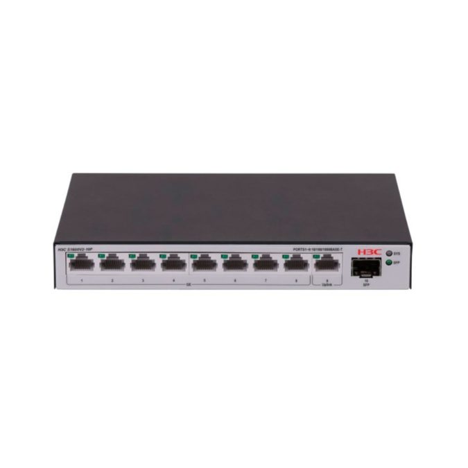 Коммутатор, H3C, LS-1600V2-10P-GL, управляемый L2, 9*10/100/1000BASE-T RJ45 , 1*1G SFP