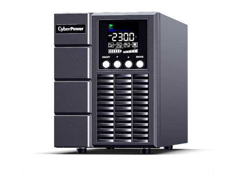 Источник бесперебойного питания, CyberPower, OLS1000EA, Мощность 1000ВА/900Вт, OLS-серия, On-line, Напольный, Color LCD/Smart/USB/RS-232/EPO, AVR: 160-300В, АКБ: 12В/7Ач*3шт, Вых: 4xIEC C13,Чёрный