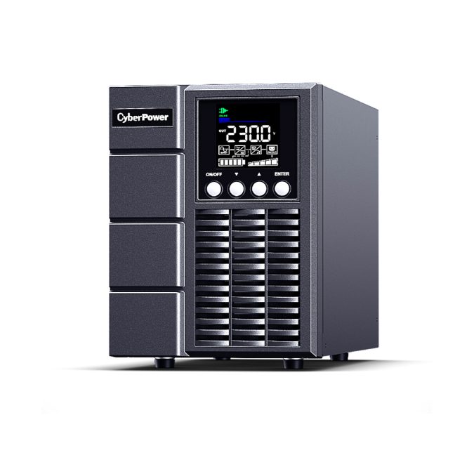 Источник бесперебойного питания, CyberPower, OLS1000EA, Мощность 1000ВА/900Вт, OLS-серия, On-line, Напольный, Color LCD/Smart/USB/RS-232/EPO, AVR: 160-300В, АКБ: 12В/7Ач*3шт, Вых: 4xIEC C13,Чёрный