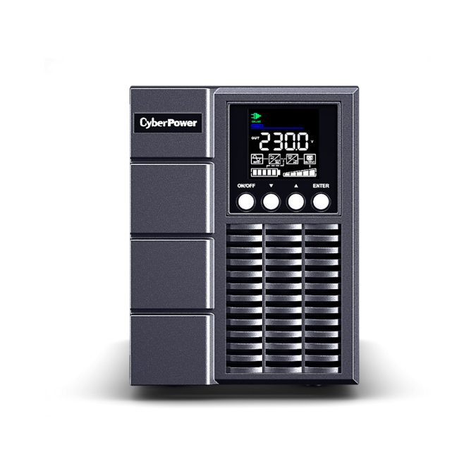 Источник бесперебойного питания, CyberPower, OLS1000EA, Мощность 1000ВА/900Вт, OLS-серия, On-line, Напольный, Color LCD/Smart/USB/RS-232/EPO, AVR: 160-300В, АКБ: 12В/7Ач*3шт, Вых: 4xIEC C13,Чёрный