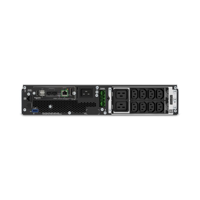 Источник бесперебойного питания, APC, Smart-UPS SRT2200RMXLI-NC, Онлайн, Мощность 2200ВА/1980Вт, Стоечный 2U, 230В, Вых: 8x C13+2x C19 IEC, APCRBC141, сетевая карта,Чёрный