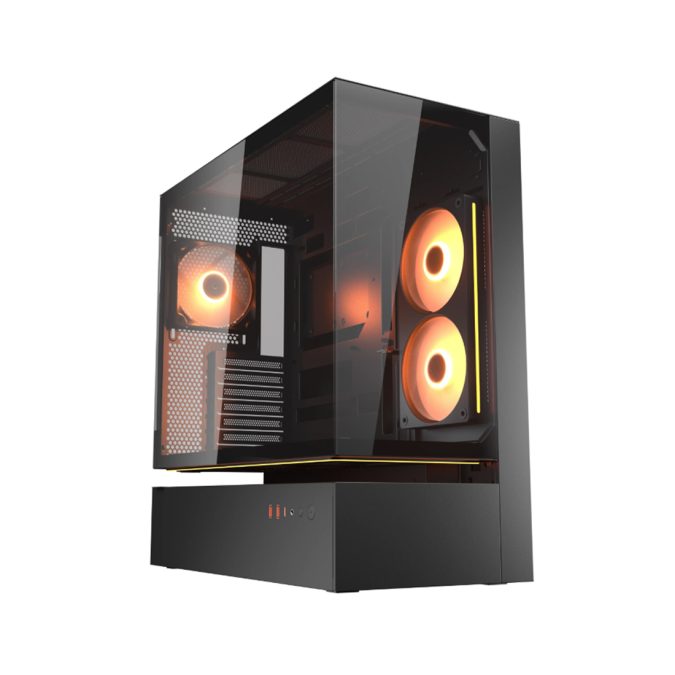 Компьютерный корпус, Cougar, CFV235, CEB/ATX/Micro ATX/Mini ITX, USB 1*Type C/2*3.0, 4 Pole Headset Audio, RGB button, Кулер 3*12см ARGB PWM, Высота процессорного кулера до 175 мм, Длина VGA до 430 мм, 2*3.5"/2+2*2.5", Слот 7, Толщина 0,6мм, 493x235x460мм, Без Б/П, Чёрный