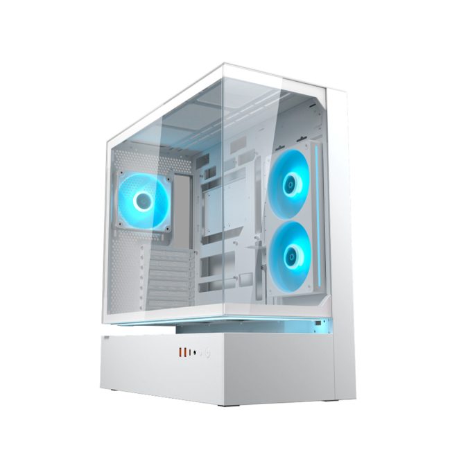 Компьютерный корпус, Cougar, CFV235 WH, E-ATX/CEB/ATX/Micro ATX, USB 1*Type C/2*3.0, 4 Pole Headset Audio, RGB button, Кулер 3*12см ARGB PWM, Высота процессорного кулера до 175 мм, Длина VGA до 430 мм, 2*3.5"/2+2*2.5", Слот 7, Толщина 0,6мм, 493x235x460мм, Без Б/П, Белый