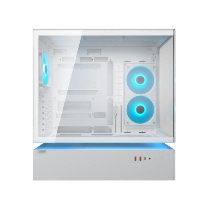Компьютерный корпус, Cougar, CFV235 WH, E-ATX/CEB/ATX/Micro ATX, USB 1*Type C/2*3.0, 4 Pole Headset Audio, RGB button, Кулер 3*12см ARGB PWM, Высота процессорного кулера до 175 мм, Длина VGA до 430 мм, 2*3.5"/2+2*2.5", Слот 7, Толщина 0,6мм, 493x235x460мм, Без Б/П, Белый