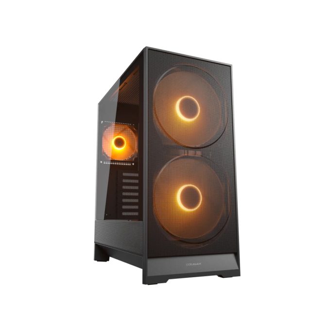 Компьютерный корпус, Cougar, Airface 180, ATX/Micro ATX/Mini ITX/CEB, USB 3.0*2/Type-C, 4 Pole Headset Audio, RGB button, Кулер 2*18см RGB/1*12см ARGB PWN, Высота процессорного кулера до 170 мм, Длина VGA до 340мм, 2*3.5"/1+1*2.5", Толщина 0,6мм, 483x220x410мм, Без Б/П, Чёрный