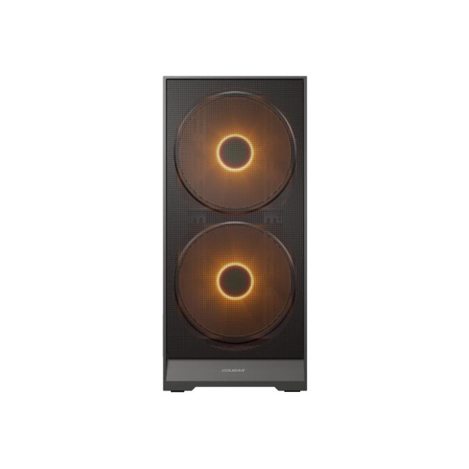 Компьютерный корпус, Cougar, Airface 180, ATX/Micro ATX/Mini ITX/CEB, USB 3.0*2/Type-C, 4 Pole Headset Audio, RGB button, Кулер 2*18см RGB/1*12см ARGB PWN, Высота процессорного кулера до 170 мм, Длина VGA до 340мм, 2*3.5"/1+1*2.5", Толщина 0,6мм, 483x220x410мм, Без Б/П, Чёрный