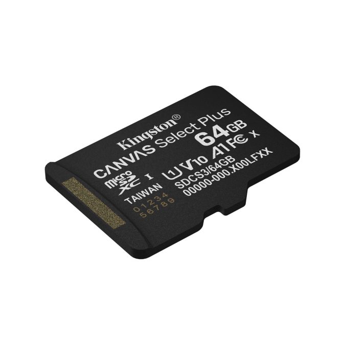 Карта памяти, Kingston, SDCS3/64GBSP, MicroSDXC 64GB, Canvas Select Plus, A1, U1, V10, без адаптера SD