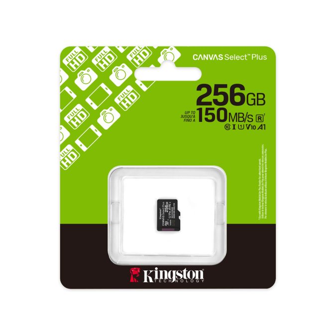 Карта памяти, Kingston, SDCS3/256GBSP, MicroSDXC 256GB, Canvas Select Plus, A1, U1, V10, без адаптера SD