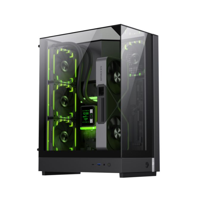 Компьютерный корпус, Gamemax, T20 BK, 9101-1000R0001, Mid-Tower, M-ATX, USB3.0*1/ Type-C*1/ HD-Audio, Кулер ARGB 2*12см, Высота процессорного кулера 160мм, Длина VGA 382мм, Количество отсеков 1*3,5" / 2*2,5", Сталь/Закаленное стекло, 340*215*462 мм, Без Б/П, Черный