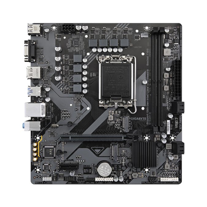 Материнская плата, Gigabyte, B760M E (4719331856052), LGA1700, iB760, 2xDDR5 4000/4800/7200(OC), 4xSATA3, 2xM.2 (PCI-E 4.0x4/x2), Raid, 1xD-Sub, 1хDP, 1xHDMI, 1xPCI-Ex16, 1xPCI-Ex1, mATX