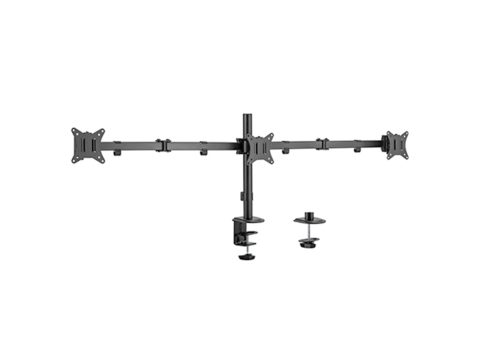 Настольный кронштейн для мониторов, XG, MG-1727T, 17"-27", Нагрузка 3х7 кг., Наклон +/- 45°, Поворот +/- 90°, Вращение монитора +/- 180°, VESA 75x75,100x100