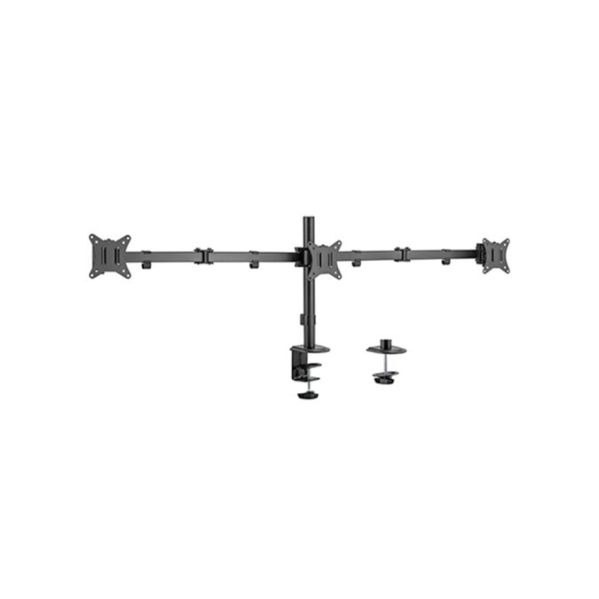 Настольный кронштейн для мониторов, XG, MG-1727T, 17"-27", Нагрузка 3х7 кг., Наклон +/- 45°, Поворот +/- 90°, Вращение монитора +/- 180°, VESA 75x75,100x100