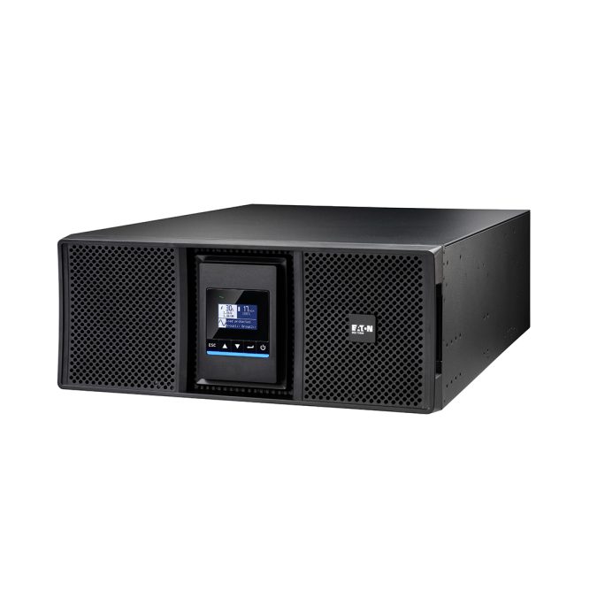 Источник бесперебойного питания, Eaton, 9SX11KIRT4UG2, Онлайн, Стоечный 19" 4U, Мощность 11000ВА/11000Вт, Диапазон работы AVR: 176-276В (с возможностью регулировки до 100-276В), Бат.: 12В/7 Ач*20шт., Чистая синусоида, 13 вых.: 8 IEC C13 (10А), 4 IEC C19 (16А) и Клеммная колодка, Smart, USB-B, RS232, SNMP слот, LCD, ABM, Цвет Чёрный