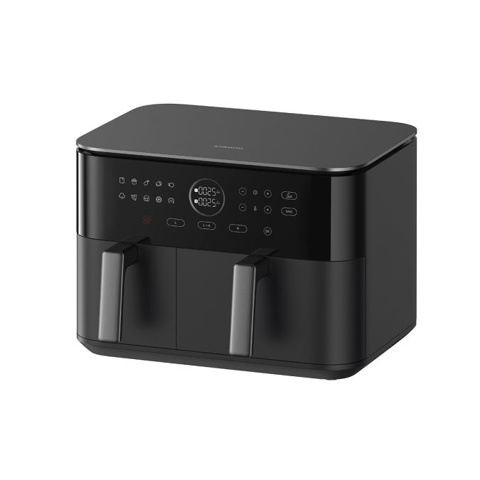 Аэрогриль, Xiaomi, Dual Zone Air Fryer 10L (MAF-D1001 /BHR07SGEU), Объем чаши 10 л (3.5 левая часть, 6.5 правая часть), Мощность 2700 Вт (1150 левая часть, 1450 правая часть), Диапазон температуры 40°-230°, Конвекционный нагрев на 360, OLED дисплей, Поддержание температуры, Управление через приложение, Черный