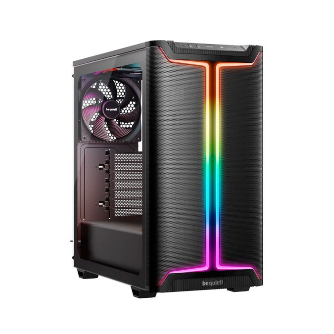Компьютерный корпус, Bequiet!, Pure Base 501 DX, BGW76, Mid Tower, ATX/M-ATX/Mini-ATX, USB 3.2 Gen 2 Type C *1, USB 3.2 Type A*2, HD Audio/mic, 3*140 мм ARGB, 5*2,5"/2*3,5", Высота процессорного куллера до 178 мм, Длина VGA до 368 мм, Сталь/Пластик/Закаленное стекло, 450x231x463 мм, Без Б/П, Черный
