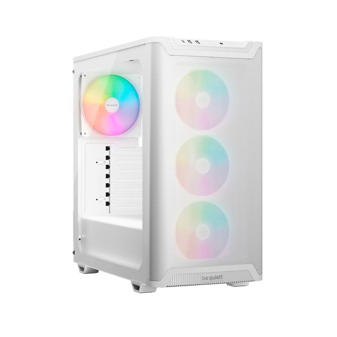 Компьютерный корпус, Bequiet!, Pure Base 501 LX, BGW79, Mid Tower, ATX/M-ATX/Mini-ATX, USB 3.2 Gen 2 Type C *1, USB 3.2 Type A*2, HD Audio/mic, 3*120 мм ARGB/1*140мм, 5*2,5"/2*3,5", Высота процессорного куллера до 178 мм, Длина VGA до 368 мм, Сталь/Пластик/Закаленное стекло, 450x231x463 мм, Без Б/П, Белый