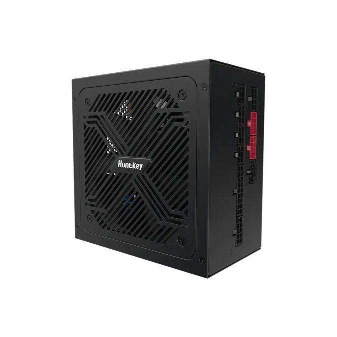 Блок питания, Huntkey, GX850M, 850W, ATX 3.1, Gold, APFC, 20+4 pin, 2*4+4pin, 4*Sata, 3*Molex, 2*PCI-E 6+2 pin, 1*12V-2X6, Модульный, Вентилятор 12см, Кабель питания, Чёрный