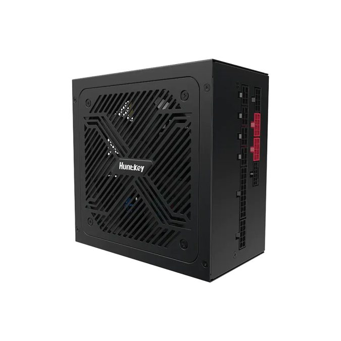 Блок питания, Huntkey, GX750M, 750W, ATX 3.1, Gold, APFC, 20+4 pin, 2*4+4pin, 4*Sata, 3*Molex, 2*PCI-E 6+2 pin, 1*12V-2X6, Модульный, Вентилятор 12см, Кабель питания, Чёрный