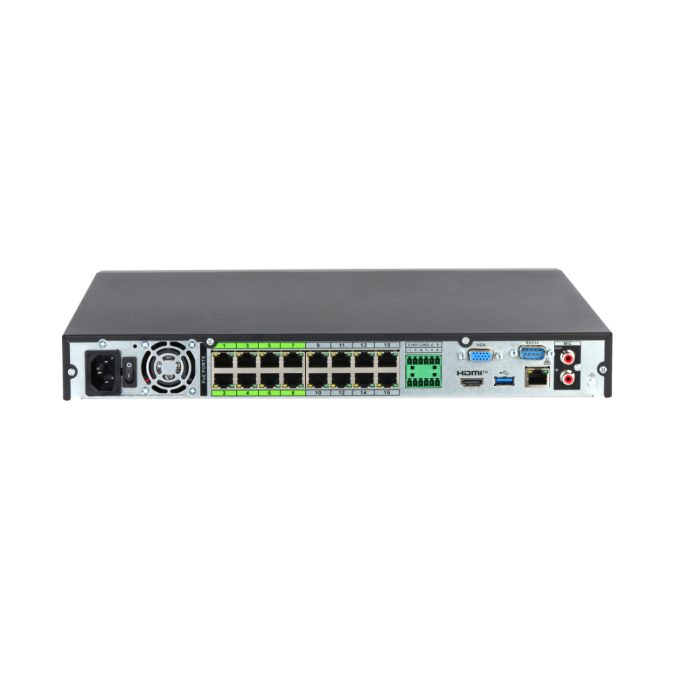 Сетевой видеорегистратор, Dahua, DHI-NVR5216-16P-EI2, 16 каналов, 16 PoE, 1U, 2HDD, WizSense