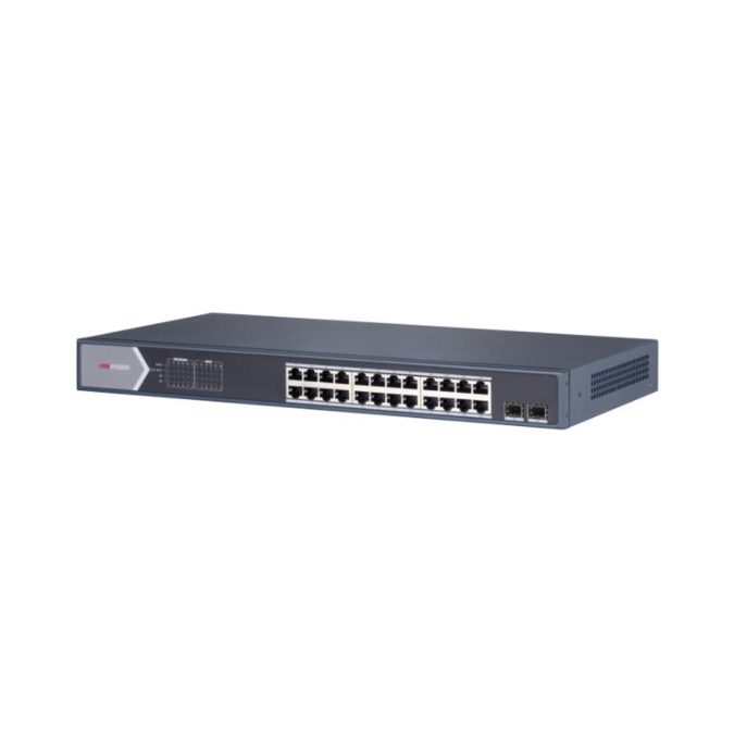 Коммутатор, Hikvision, DS-3E0526P-E(B), Управляемый L2, 24  RJ-45 10/100/1000 Mbps (PoE).total  370 W, 1  RJ-45 10/100/1000 Mbps (combo). 1  SFP 1000 Mbps (combo)