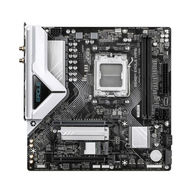 Материнская плата, Gigabyte, B840M EAGLE WIFI6 (4719331868970), AM5, B840, 2xDDR5 4400/4800/5200/7600(OC), 4xSATA3, Raid, 2xM.2 (PCI-E 4.0x4/x2, PCI-E 3.0x2), 1хDP, 1xHDMI, 2xPCI-Ex16, WiFi, mATX