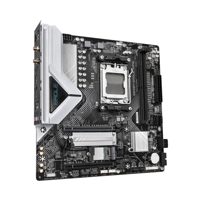 Материнская плата, Gigabyte, B840M EAGLE WIFI6 (4719331868970), AM5, B840, 2xDDR5 4400/4800/5200/7600(OC), 4xSATA3, Raid, 2xM.2 (PCI-E 4.0x4/x2, PCI-E 3.0x2), 1хDP, 1xHDMI, 2xPCI-Ex16, WiFi, mATX