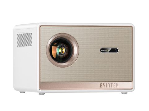 Проектор, BYINTEK, T5 Max, LCD, Full HD, 19201080, 1000 люмен, 15000:1, USB 2.01, Белый-золотой