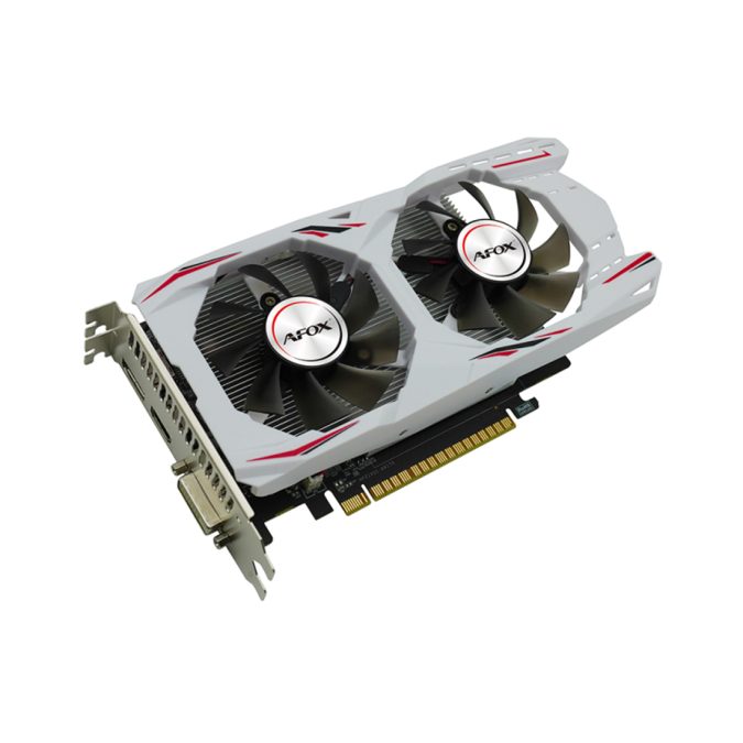 Видеокарта, AFOX, GTX1050Ti GAMING 4GB D5 Dual Fan (4897033787307), AF1050TI-4096D5H7-V8, GDDR5, 128bit, DP, HDMI, DVI, 220*147*56 мм, Цветная коробка