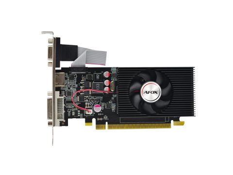 Видеокарта, AFOX, GT730 4GB D3 LP Single Fan (4897033782265), AF730-4096D3L5, DDR3, 128bit, HDMI, DVI, VGA, 150*70*19 мм, Цветная коробка