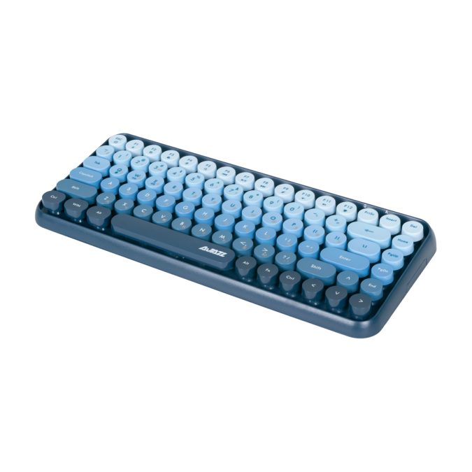 Клавиатура, Ajazz, 308i/Cat/Blue, 308i Cat, Мембранная, 75%, Bluetooth, Анг/Рус, Синий