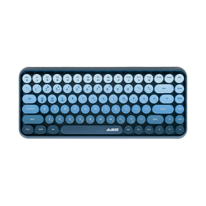 Клавиатура, Ajazz, 308i/Cat/Blue, 308i Cat, Мембранная, 75%, Bluetooth, Анг/Рус, Синий