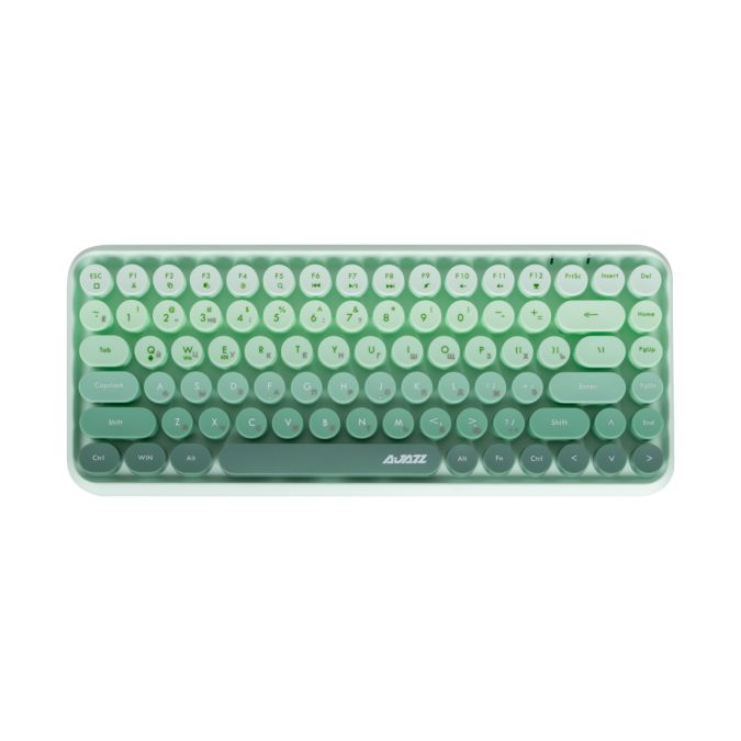 Клавиатура, Ajazz, 308i/Cat/Green, 308i Cat, Мембранная, 75%, Bluetooth, Анг/Рус, Зелёный