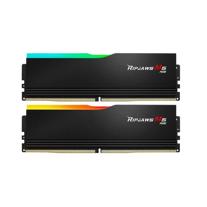 Комплект модулей памяти, G.SKILL, Ripjaws M5 RGB F5-6000J3238G32GX2-RM5RK, DDR5, 64GB (Kit 2x32GB), CL32, 1.40 V, DIMM