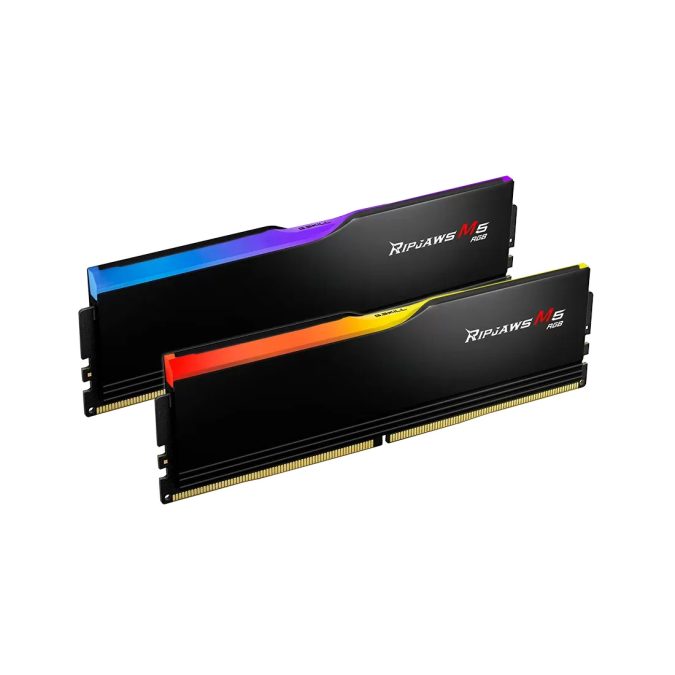 Комплект модулей памяти, G.SKILL, Ripjaws M5 RGB F5-6000J3238G32GX2-RM5RK, DDR5, 64GB (Kit 2x32GB), CL32, 1.40 V, DIMM