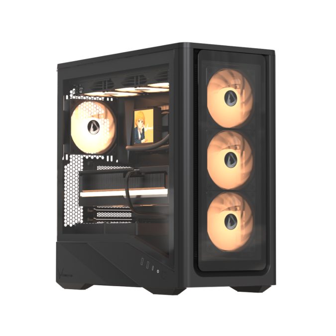 Компьютерный корпус, Formula V, Air Power G9 DUO PA Black, EATX/ATX/micro ATX/mini-ITX, USB Type C*1/3.0*2, HD-Audio, Кулер 4*120мм ARGB, Высота процессорного кулера до 182мм, Длина VGA до 420мм, 1*3.5"/1*2.5", Толщина 0,7мм, 480x235x484мм, Без Б/П, Чёрный