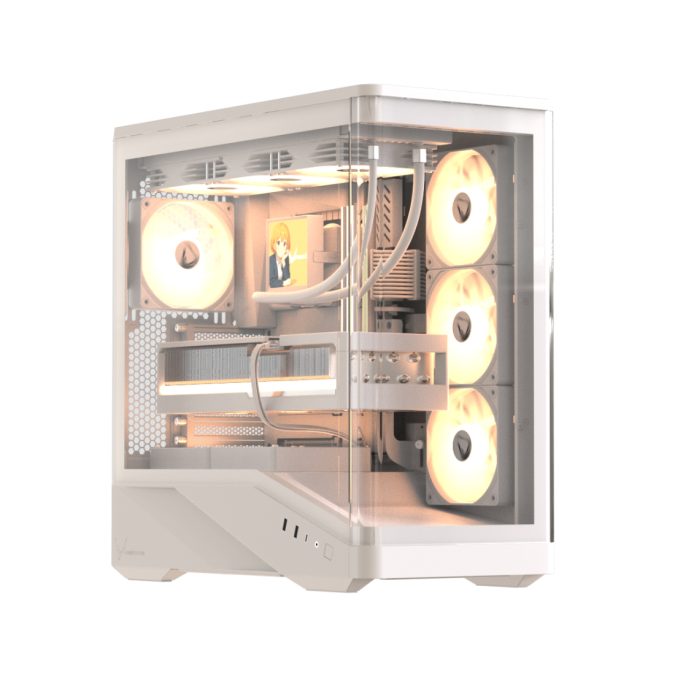 Компьютерный корпус, Formula V, Crystal U9 PA White, EATX/ATX/micro ATX, USB Type C/3.0*2, HD-Audio, Кулер 4*120 мм ARGB, Высота процессорного кулера до 182мм, Длина VGA до 420мм, 1*3.5"/1*2.5", Толщина 0,7мм, 480x235x484мм, Без Б/П, Белый