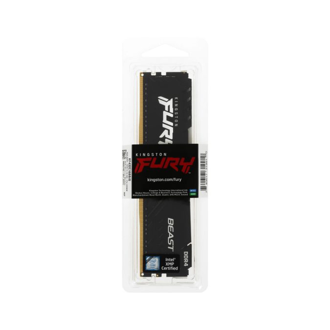 Модуль памяти, Kingston, FURY Beast KF432C16BB/8WP, DDR4, 8GB 3200MHz Чёрный, DIMM